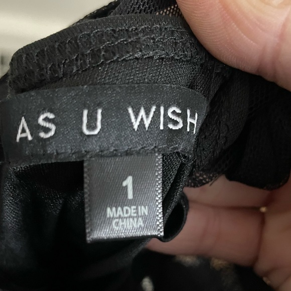 Black Dress with Sequins - As U Wish - Picture 8 of 12